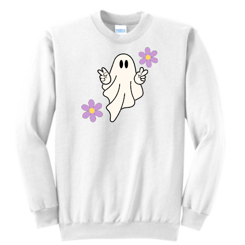 Halloween Hippie Ghost Sweatshirt