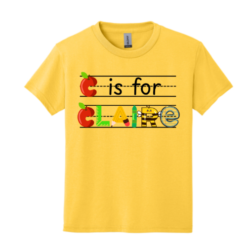 Back to School Name Tee