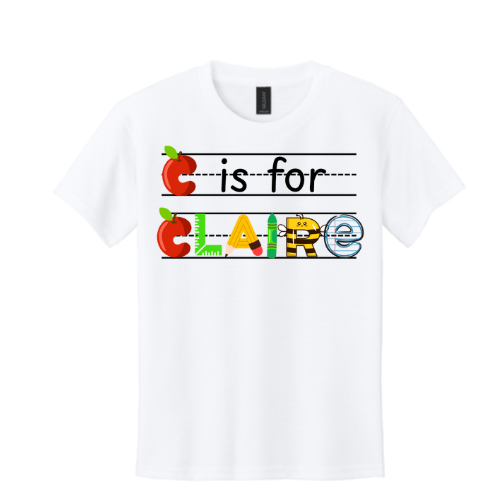 Back to School Name Tee