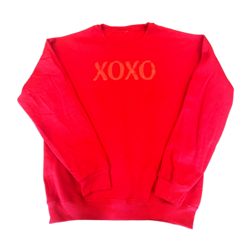 XOXO Puff Metallic Sweatshirt