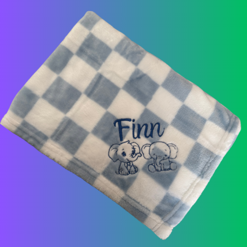 Embroidered Fleece Baby Blanket