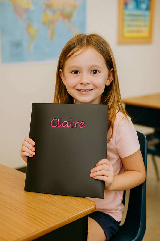 Custom Embroidered Plastic Folders