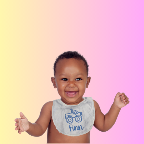 Custom Embroidered Baby Bibs - 3 Pack