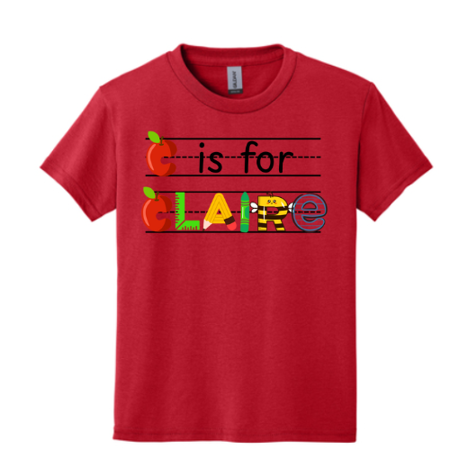 Back to School Name Tee